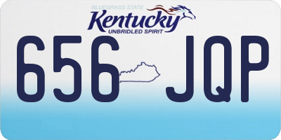 KY license plate 656JQP