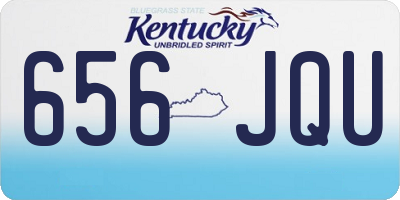 KY license plate 656JQU