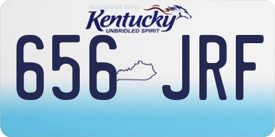 KY license plate 656JRF