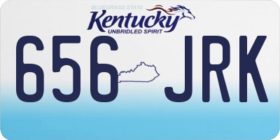 KY license plate 656JRK