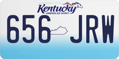 KY license plate 656JRW