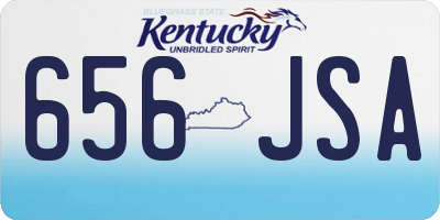 KY license plate 656JSA