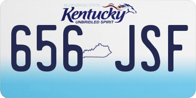 KY license plate 656JSF