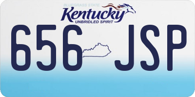 KY license plate 656JSP