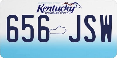 KY license plate 656JSW