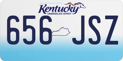 KY license plate 656JSZ