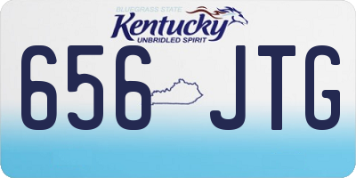 KY license plate 656JTG