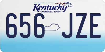 KY license plate 656JZE