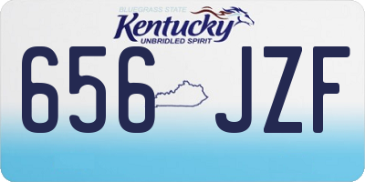KY license plate 656JZF