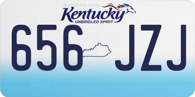 KY license plate 656JZJ