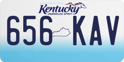 KY license plate 656KAV