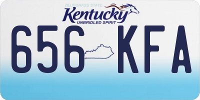 KY license plate 656KFA