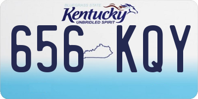 KY license plate 656KQY