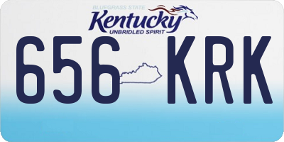 KY license plate 656KRK