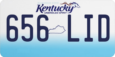 KY license plate 656LID