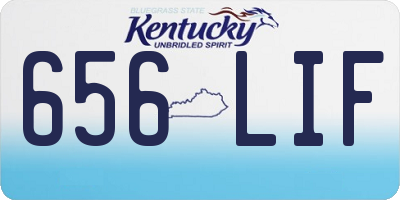KY license plate 656LIF