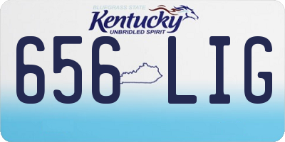 KY license plate 656LIG