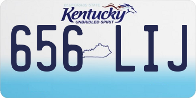 KY license plate 656LIJ