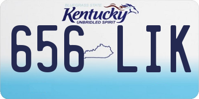 KY license plate 656LIK