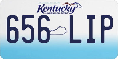 KY license plate 656LIP