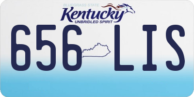 KY license plate 656LIS