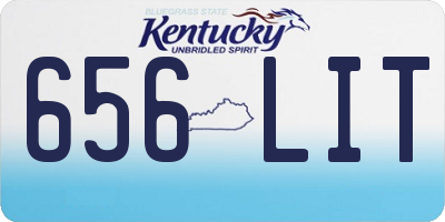 KY license plate 656LIT