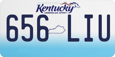 KY license plate 656LIU