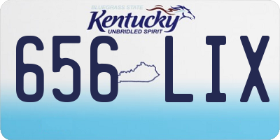 KY license plate 656LIX