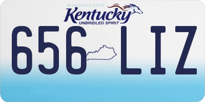KY license plate 656LIZ