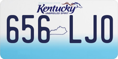 KY license plate 656LJO