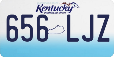 KY license plate 656LJZ