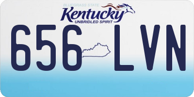 KY license plate 656LVN