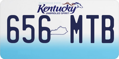 KY license plate 656MTB