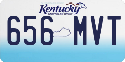 KY license plate 656MVT