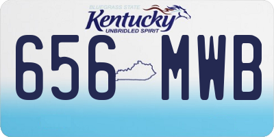 KY license plate 656MWB