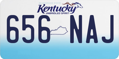 KY license plate 656NAJ
