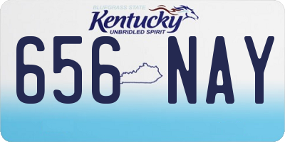 KY license plate 656NAY