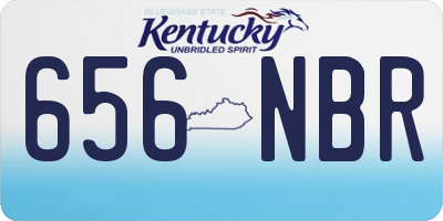 KY license plate 656NBR