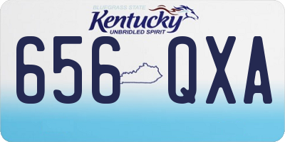 KY license plate 656QXA