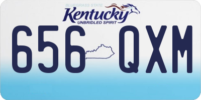KY license plate 656QXM