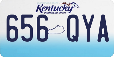 KY license plate 656QYA