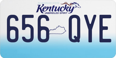 KY license plate 656QYE