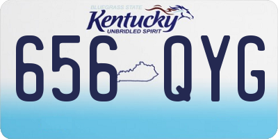 KY license plate 656QYG