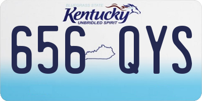 KY license plate 656QYS