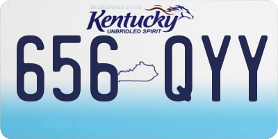 KY license plate 656QYY