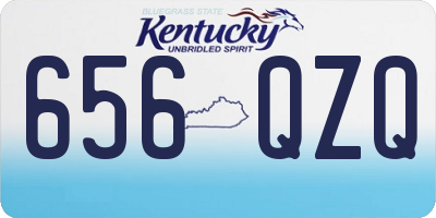 KY license plate 656QZQ