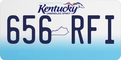 KY license plate 656RFI