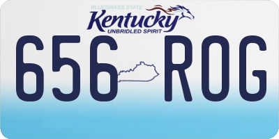 KY license plate 656ROG