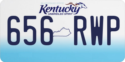 KY license plate 656RWP