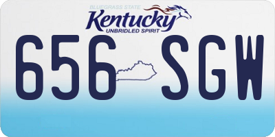KY license plate 656SGW